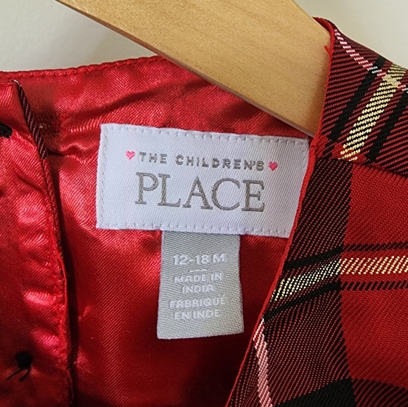 12-18M Baby Girl Plaid Holiday Dress - Picture 2 of 3